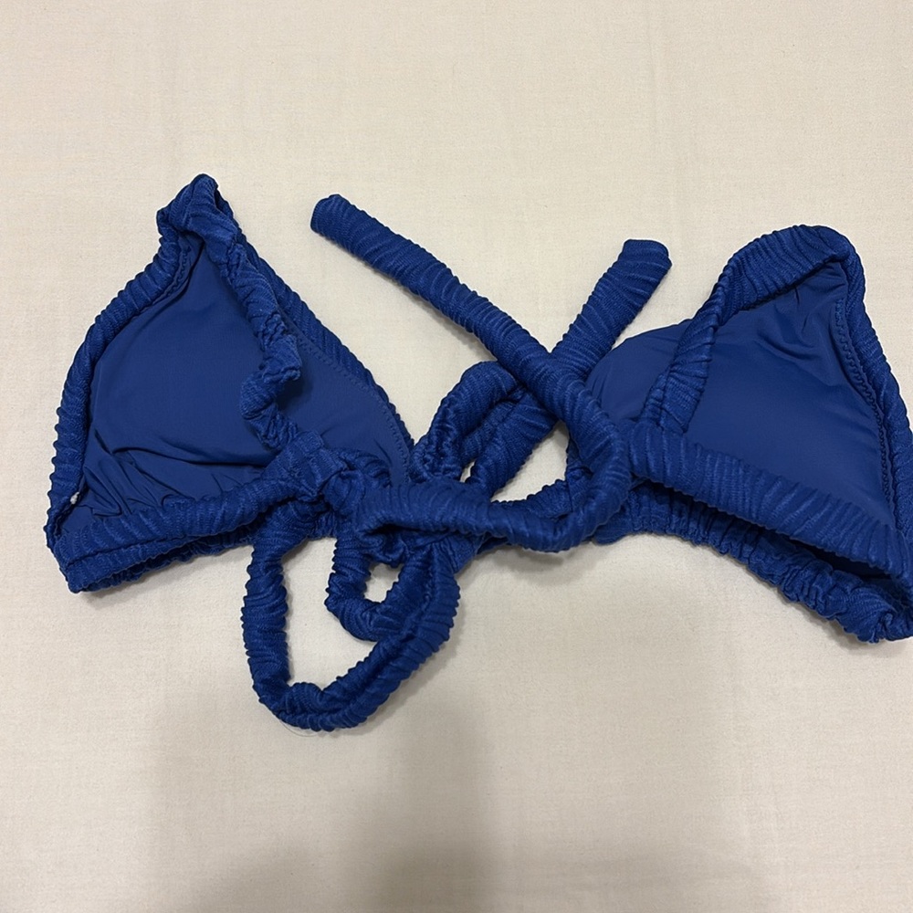Blue Textured Bikini Set - Picture 3 of 5